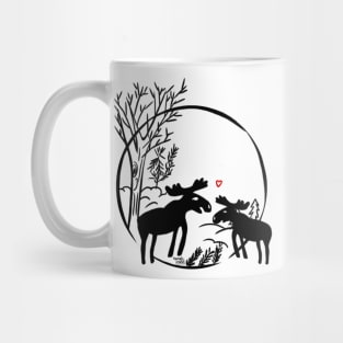 Sweden: Moose in love Mug